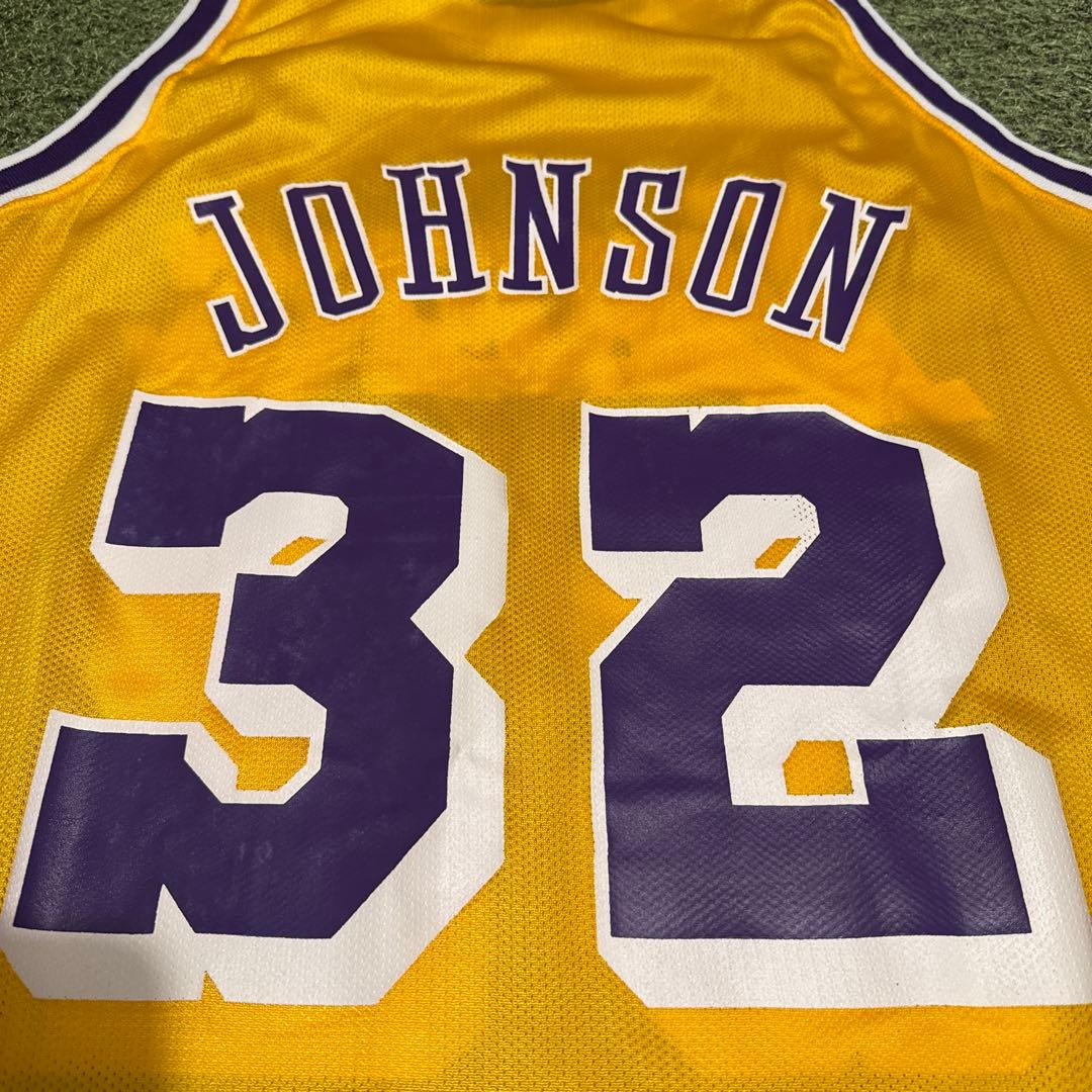 80's LA・レイカーズ マジック・ジョンソン レプリカユニフォーム イエロー