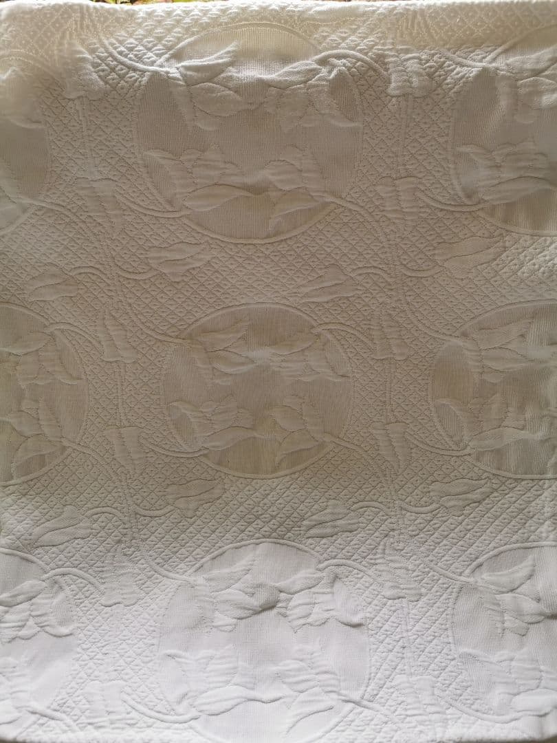 ヴィンテージ ピケドプロヴァンス チューリップ 百合風 花織肉厚クッションカバー