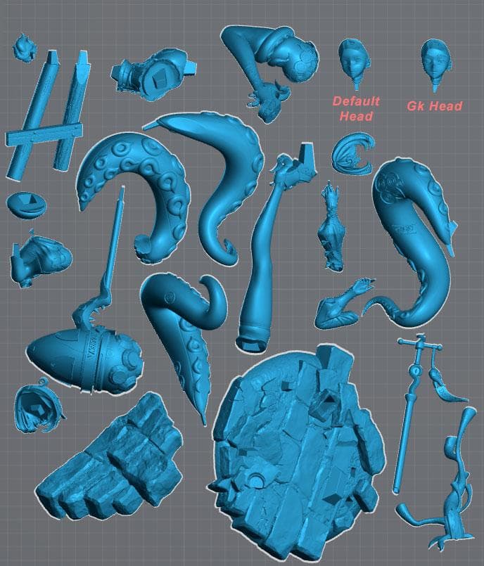 1/7　未塗装 未組立　フィギュア　ガレージキット　イディハリ　ZZZ