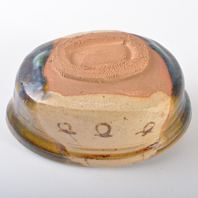 茶道具　織部焼　沓形茶碗　時代箱　V　R6456