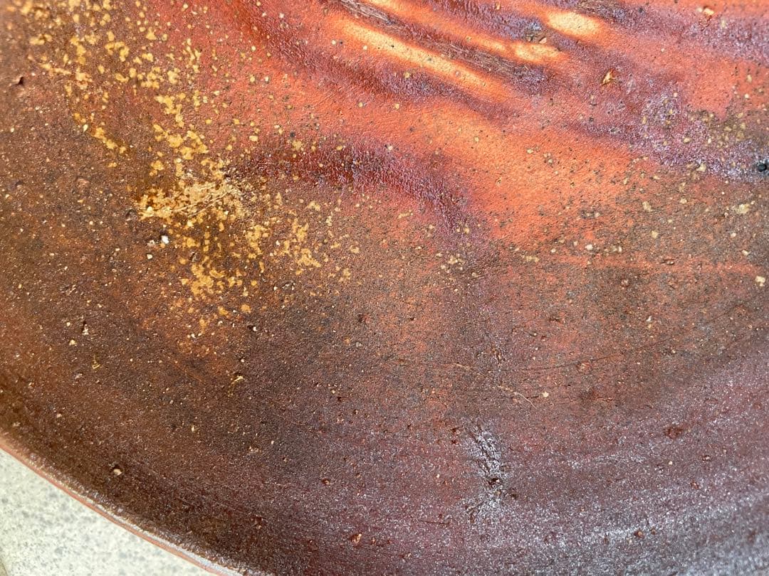 未使用　高級　備前焼　森丁斎作　陶器製装飾皿3枚セット　丸皿