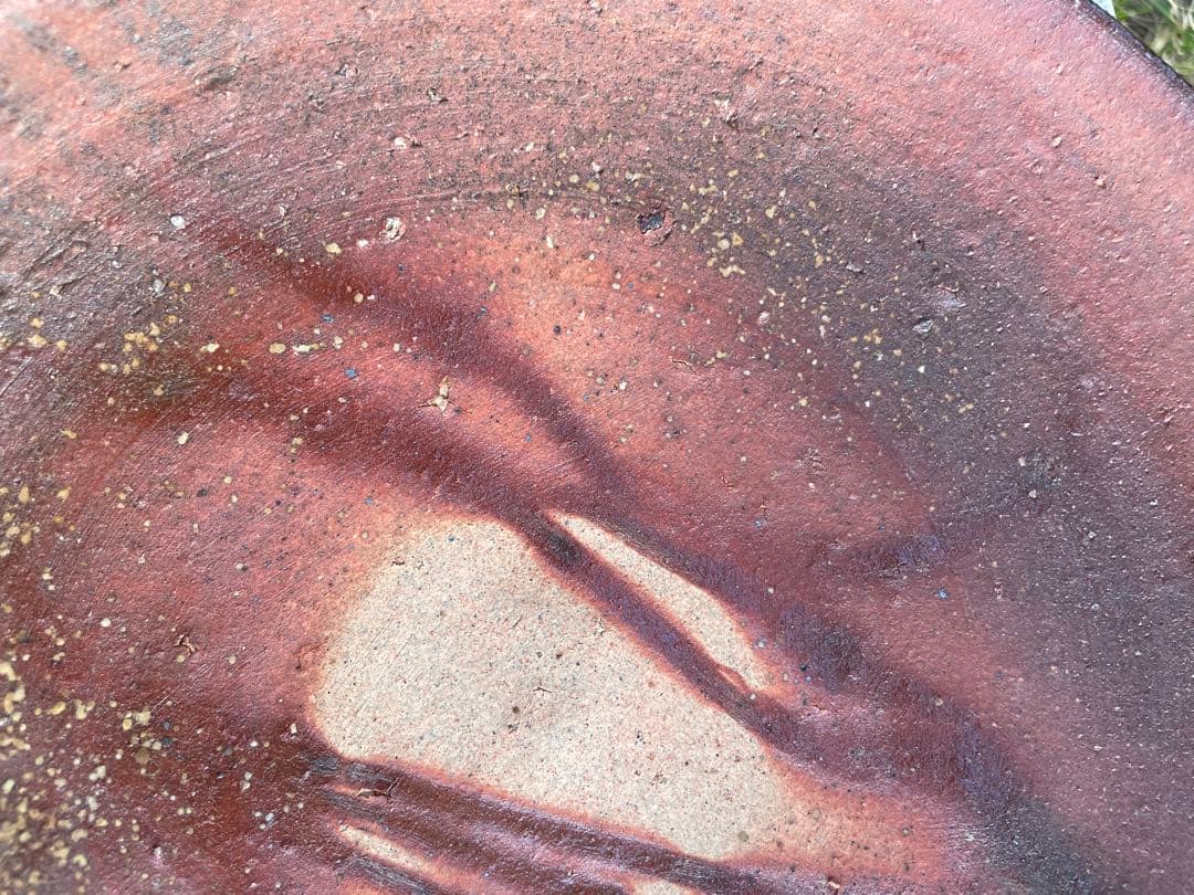 未使用　高級　備前焼　森丁斎作　陶器製装飾皿3枚セット　丸皿