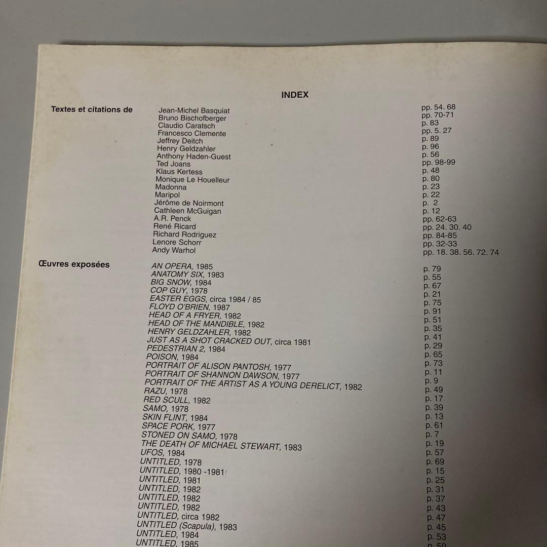 バスキア　画集　Basquiat Temoignage 1977-1988