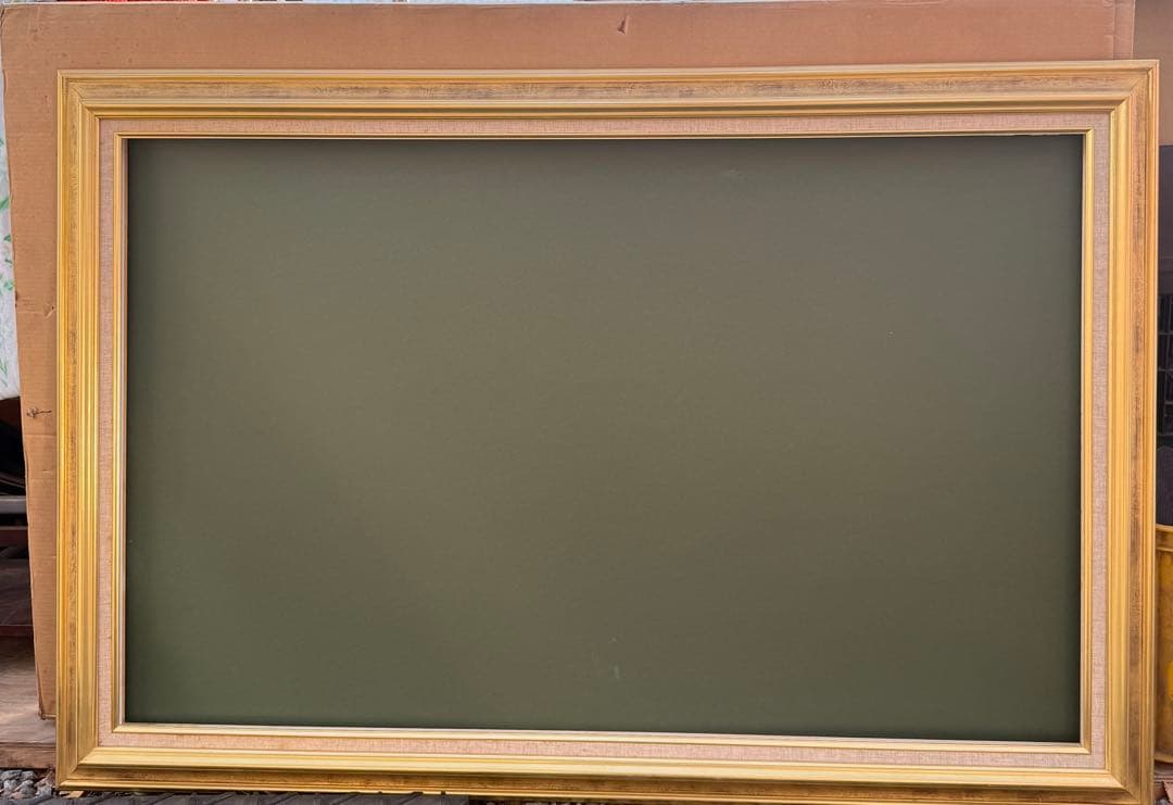 M50サイズ金色の大きな油彩額縁　送料込み1/27 倉庫① ガラス無し供箱付き