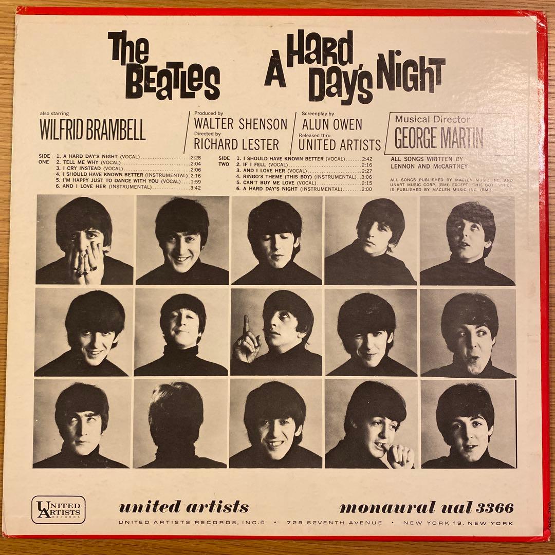 ビートルズ　A HARD DAY'S NIGHT UA オリジナルMONO盤