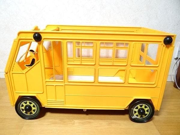 ビンテージ LIPSKI スクールバス 収納箱 おもちゃ箱 旧車 レトロ 当時物
