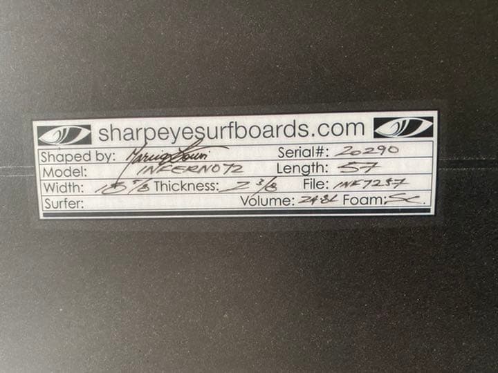 サーフボード　SHARPEYE inferno72