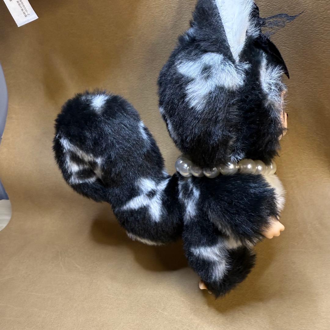 海外限定　ZIMOMO ジモモ　カスタム　高品質　黒白　ふわふわ　りす