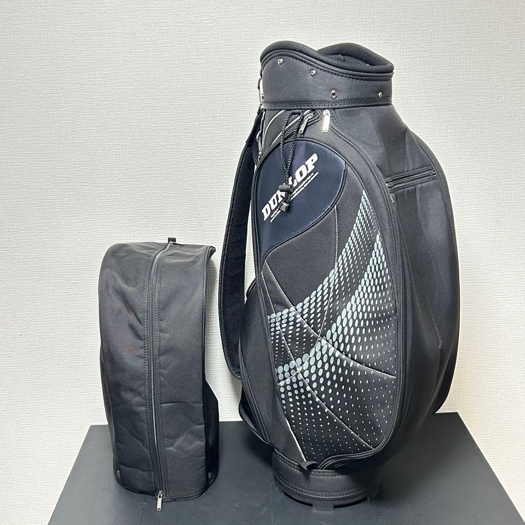 ダンロップ キャディバッグ ブラック フード付 綺麗め