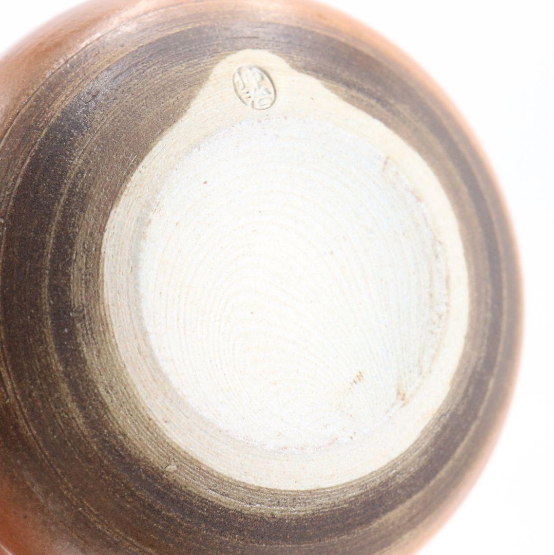 渡辺伸治作 中興名物 山雀写茶入 薩摩間道織留仕覆 茶道具 共箱　V912　N9