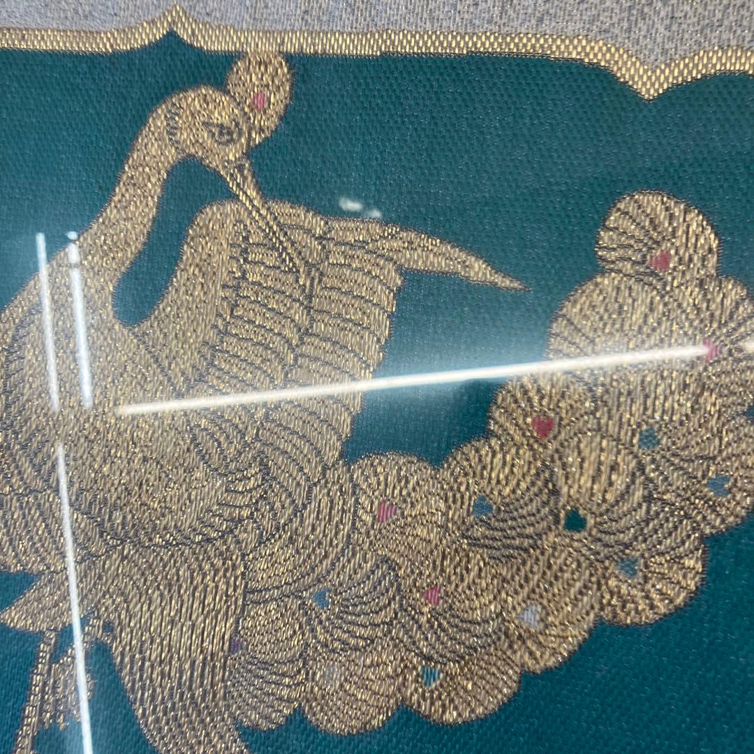 昭和レトロ 龍村美術織物 金孔雀図 刺繍画 壁掛け 絵画 アート 芸術 美術