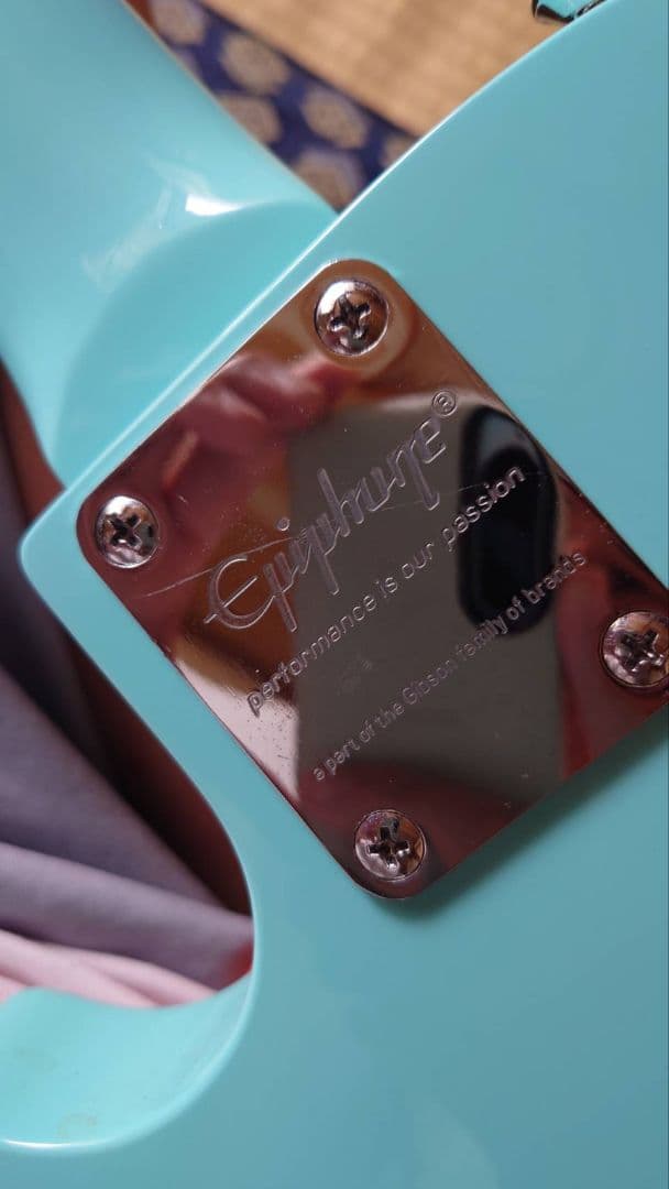 Epiphoneレスポールタイプ ターコイズブルー美品