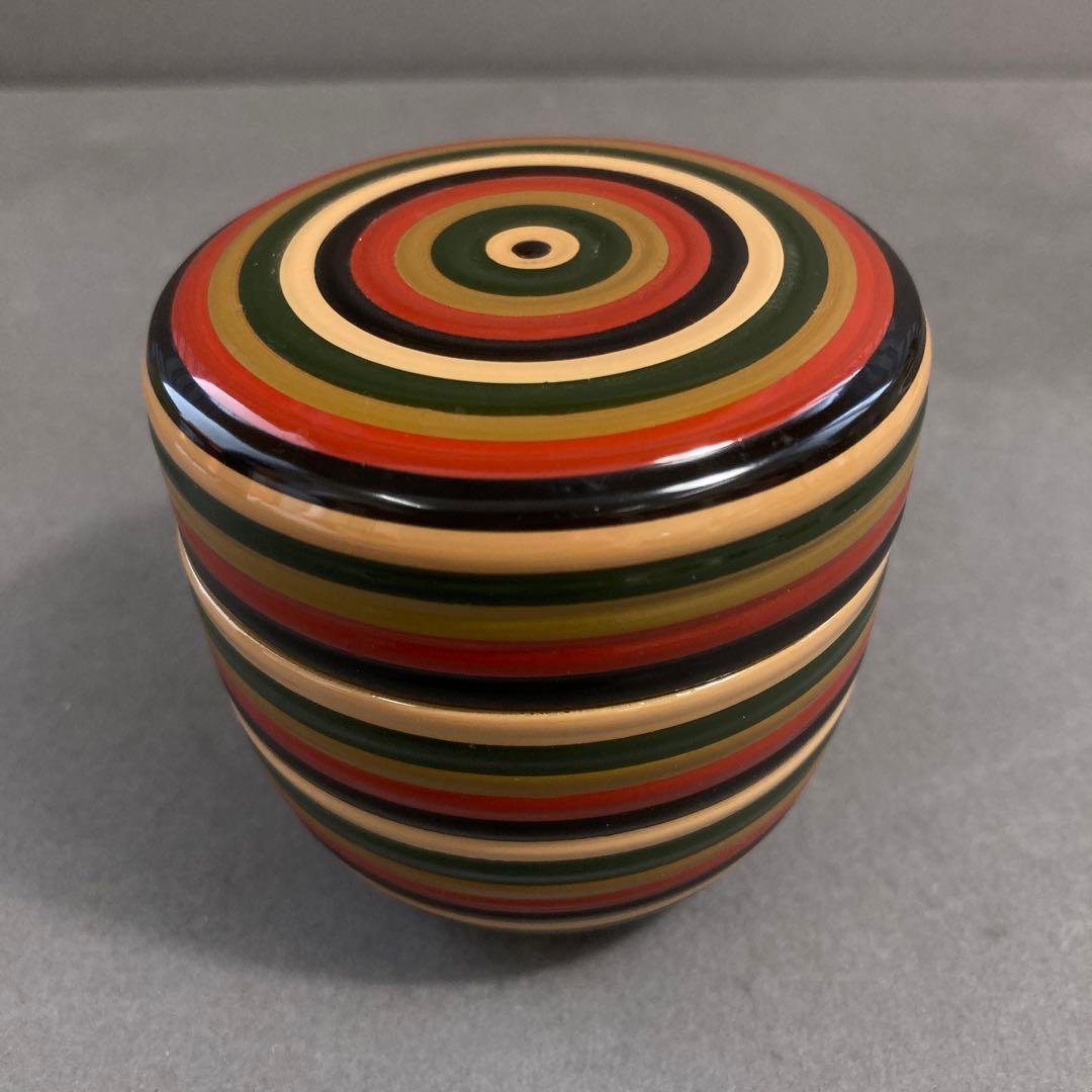 茶道具　独楽塗　棗　黒切合口　中次　S109N