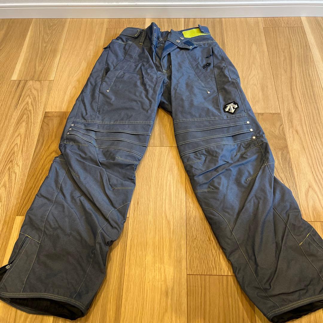 DESCENTE × OGASAKA スキーウェア 上下 青と白のチェック柄