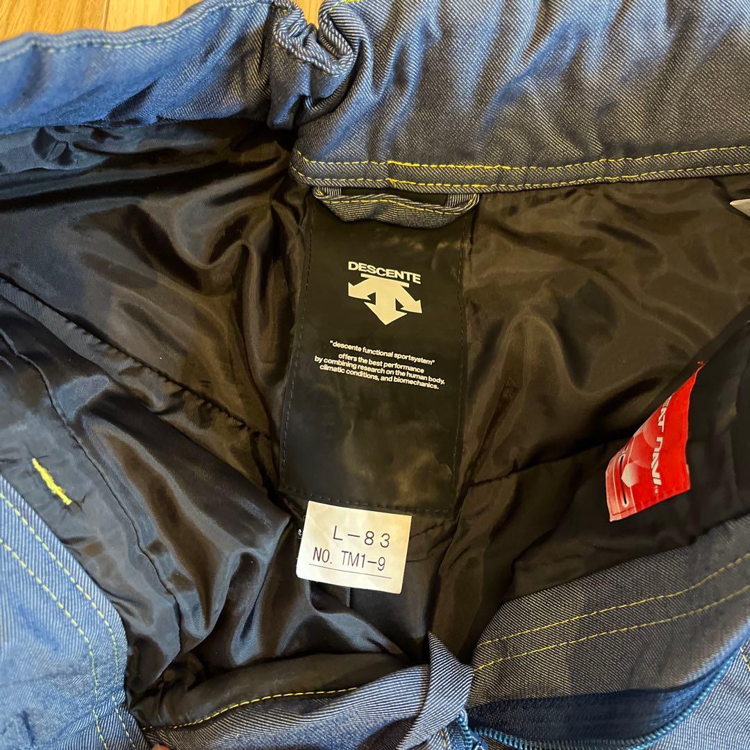 DESCENTE × OGASAKA スキーウェア 上下 青と白のチェック柄