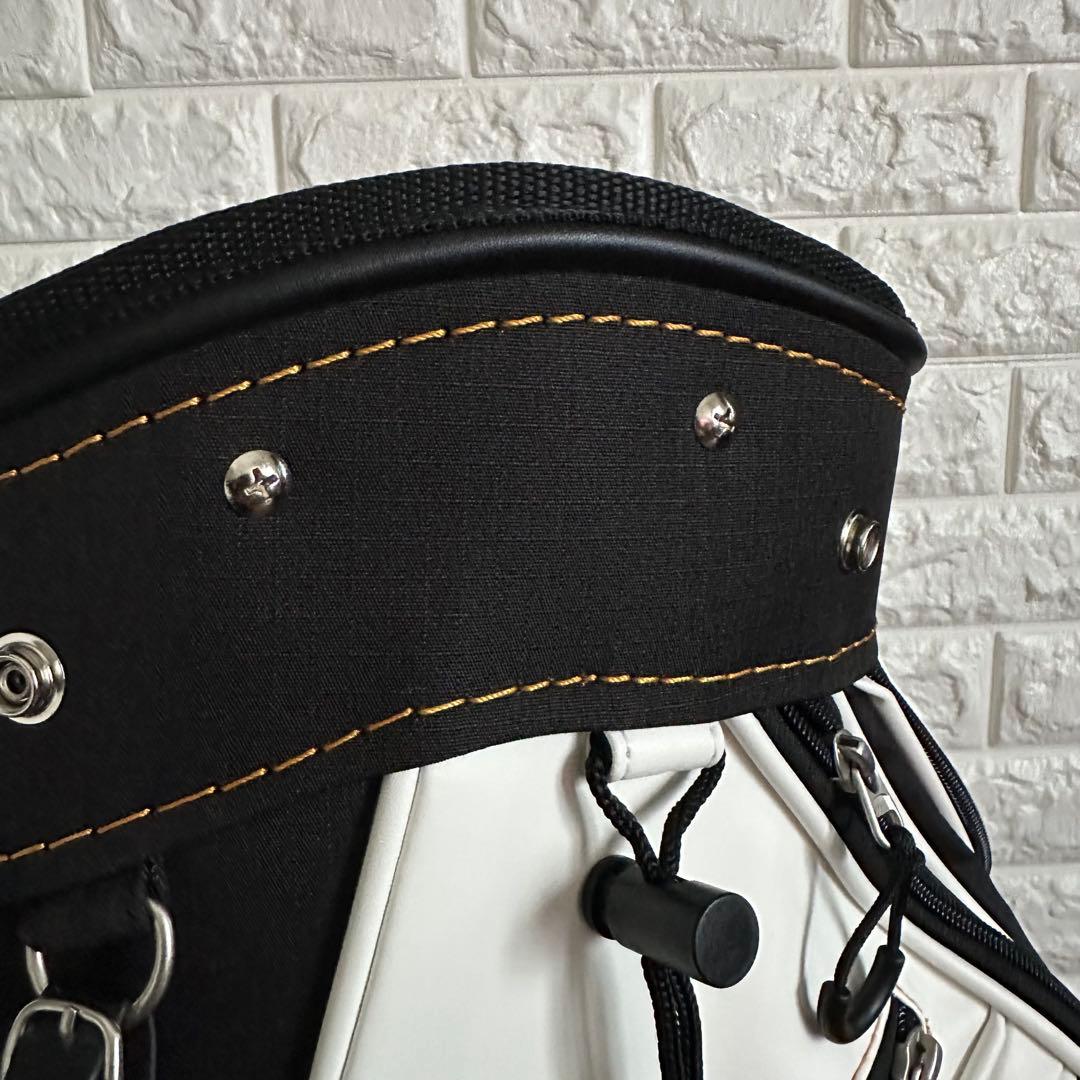 美品 EDWIN GOLF ゴルフ 9.5型キャディバッグ 6分割 ブラック