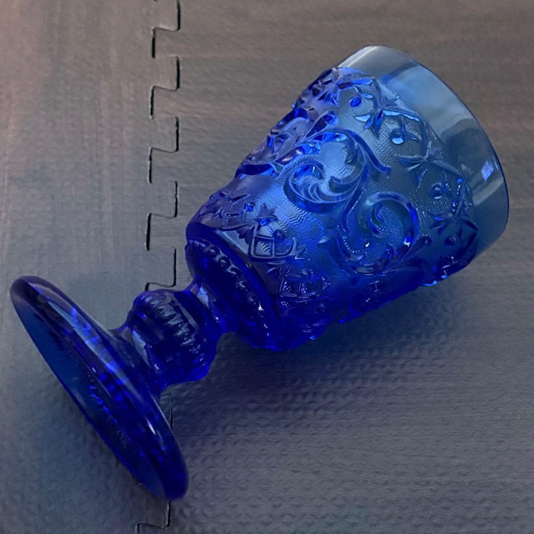 オールドバカラ アラベスク ワイングラス ブルークリスタル