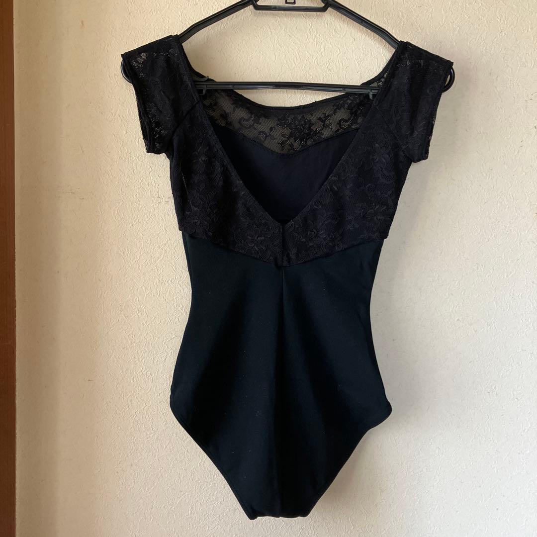 ミ*ィ様 Chacott 黒 レース付き バレエレオタード　S