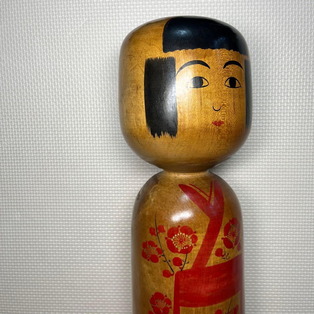 ⭕️木地山こけし1.5尺　伝統こけし　小椋啓太郎指導松竹梅模様　蒔絵師　小野寺重一