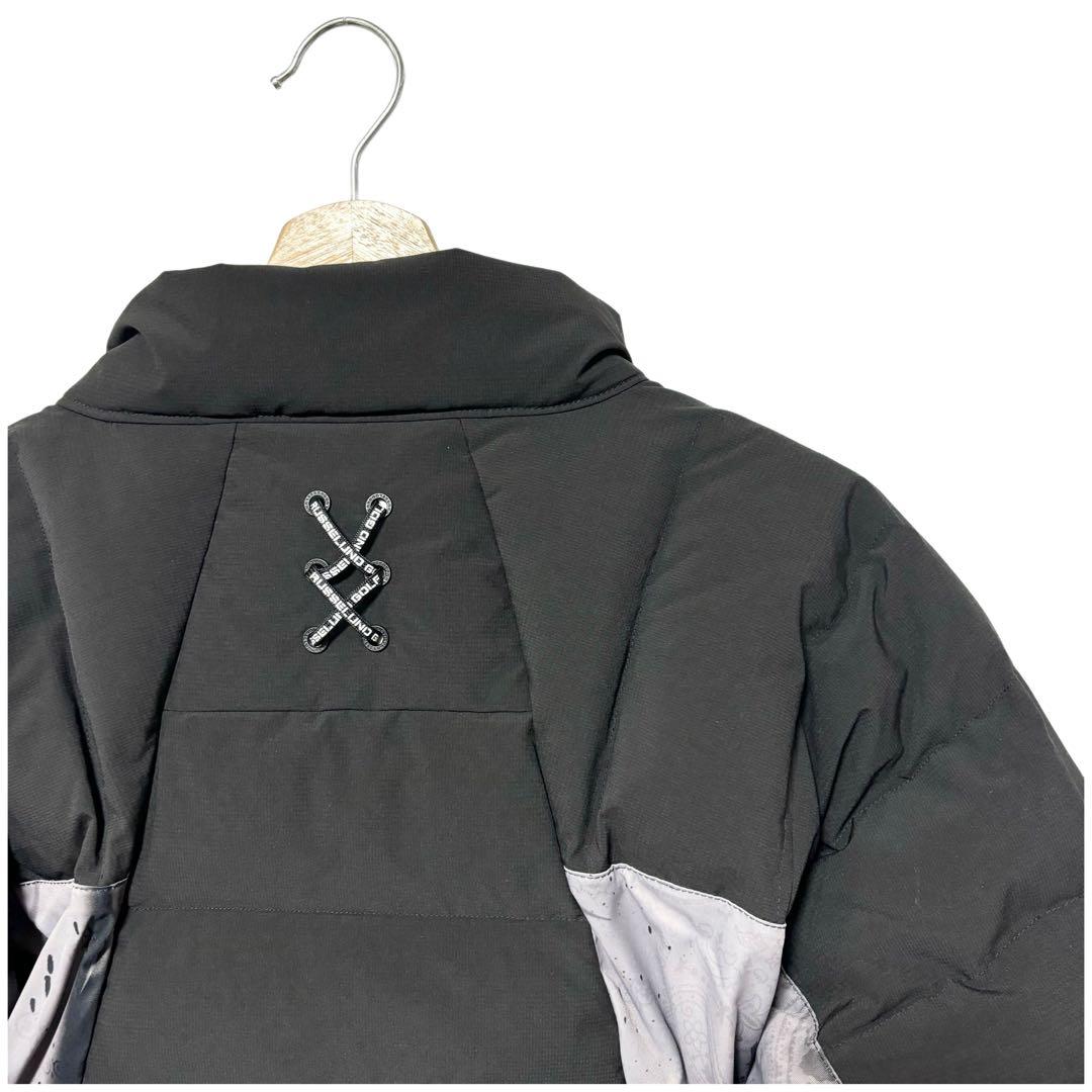新品 ラッセルノ ゴルフ パデッド ジャケット ペイズリー ブラック 2XL 7
