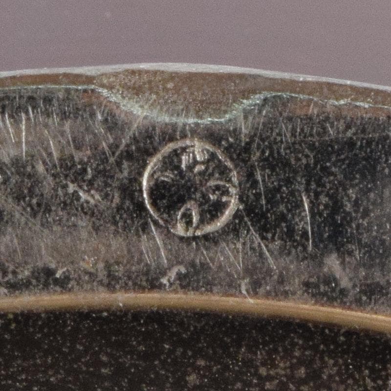 七宝焼　安藤七宝店　赤透釉　カトレア文　花瓶　C　R9409