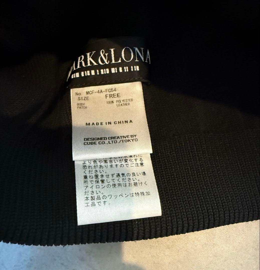 美品 ★ MARK&LONA ビーニー ニット帽 ブラック マーク&ロナ 正規品