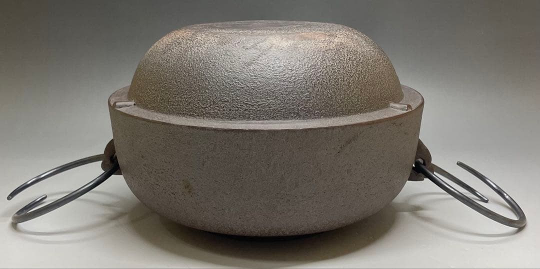 人間国宝　高橋敬典　鬼面風炉釜　釜釻　共箱　栞