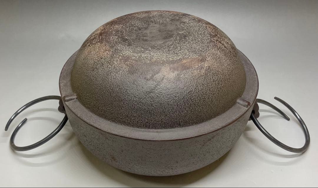 人間国宝　高橋敬典　鬼面風炉釜　釜釻　共箱　栞