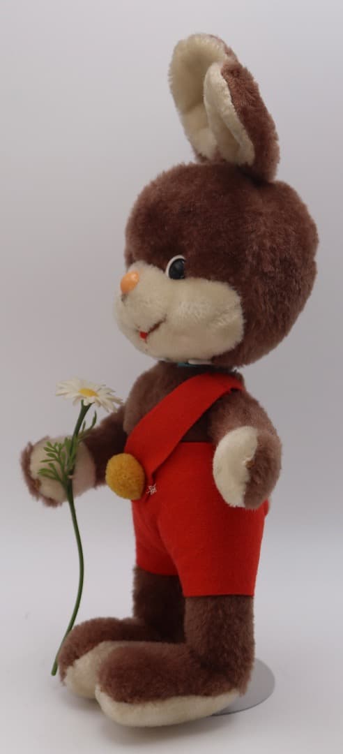 シュコー・ビゴベロ1964年代 ウサギ男の子 ぬいぐるみ 赤いオーバーオール