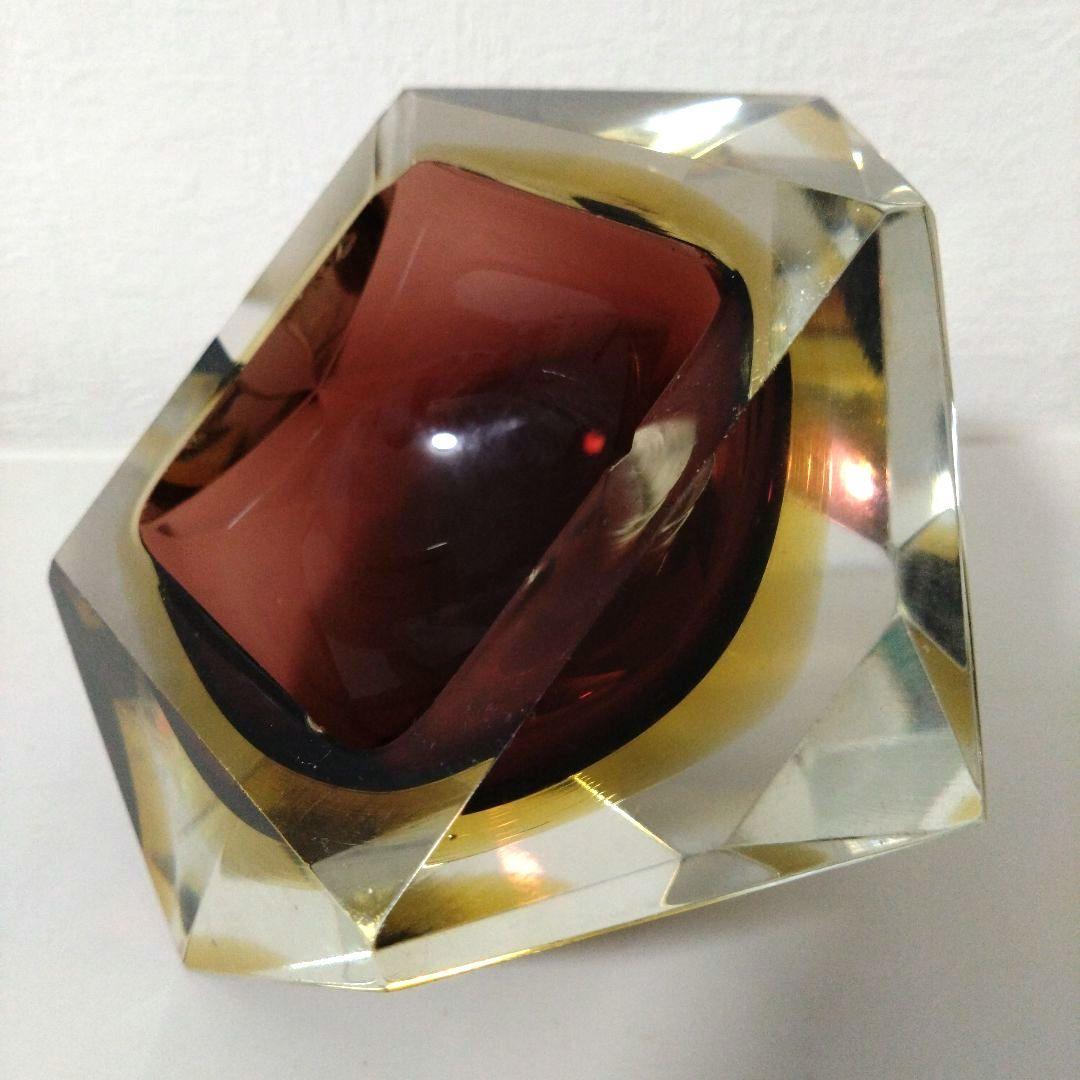 イタリア　ベネチアングラス　灰皿　アッシュトレイ　ガラス　オブジェ　インテリア