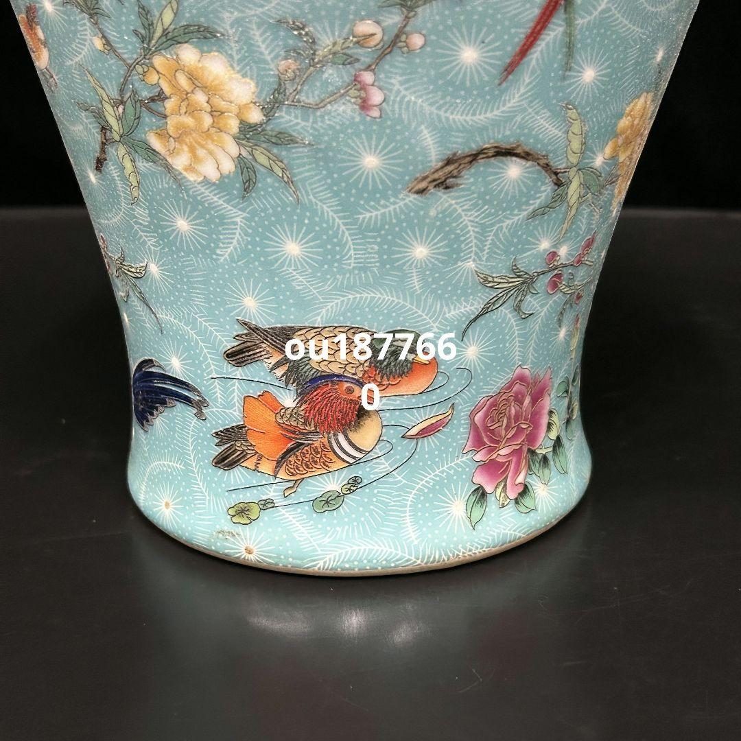 百鸟朝凤大花瓶 景徳鎮 陶磁器 装飾品 現代工芸品 美術品 置物