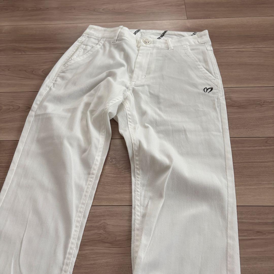 MASTER BUNNY ホワイト ストレートパンツ レディース ゴルフ 0