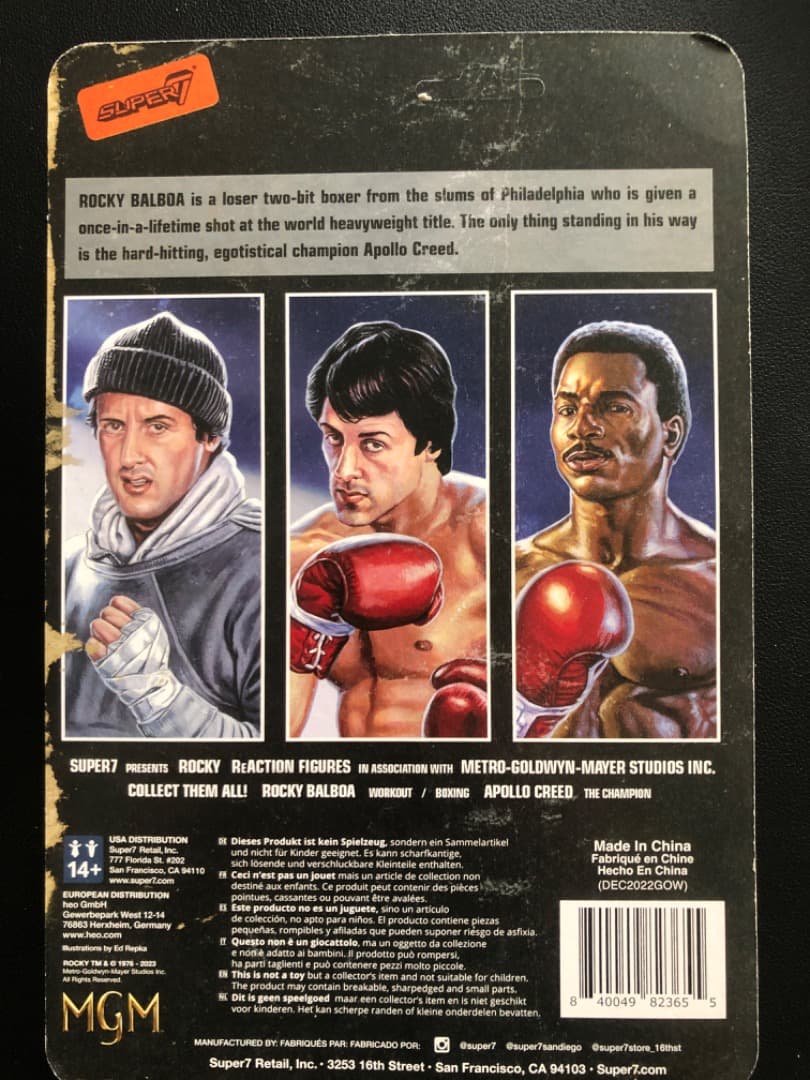 スーパー7 ロッキー バルボア アクションフィギュア シルベスタースタローン