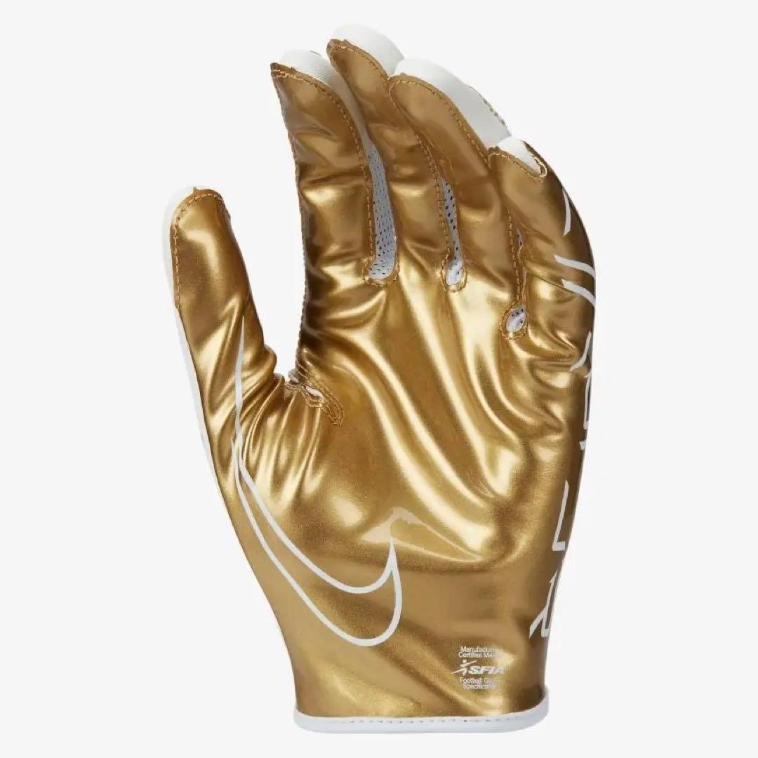 【新品】 アメフト NIKE ベイパージェット7.0 グローブ　白・金　L