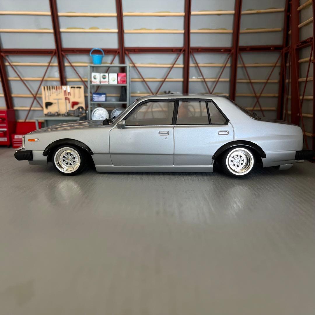 プラモデル車完成品　アオシマ　1/24  ジャパン4Dr  街道レーサー 旧車