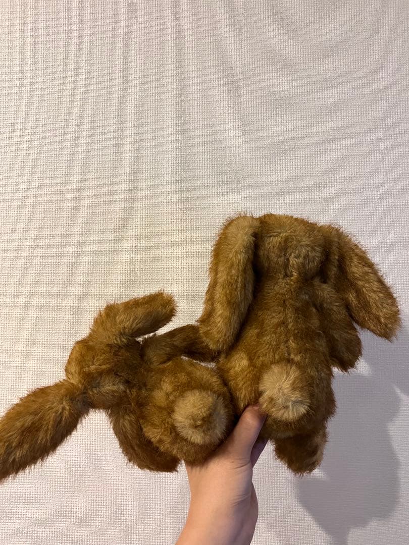 茶色のウサギぬいぐるみ2体セット