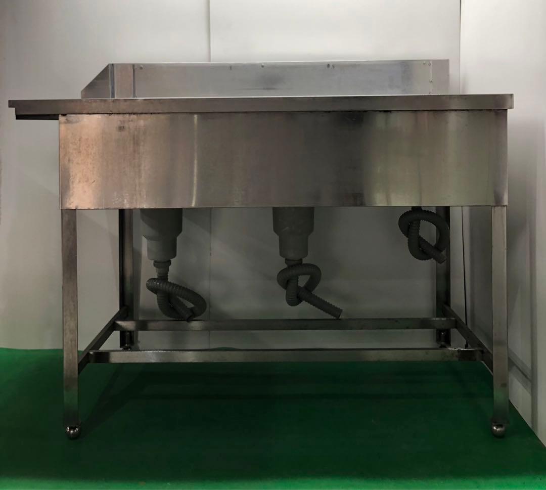 ☆地域限定送料無料☆ソイルド ニ槽　シンク　幅1300 ステンレス　業務用