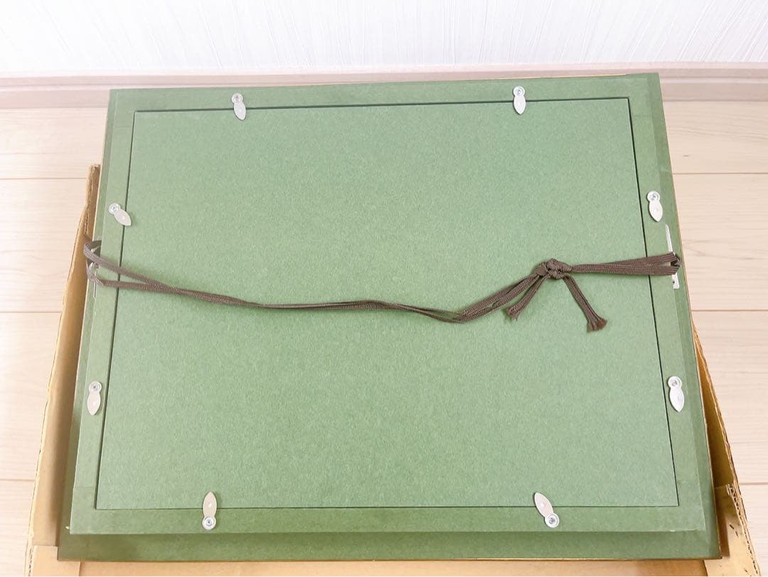 油彩画 額縁付き 静物画 青い壺と果物 インテリアアート