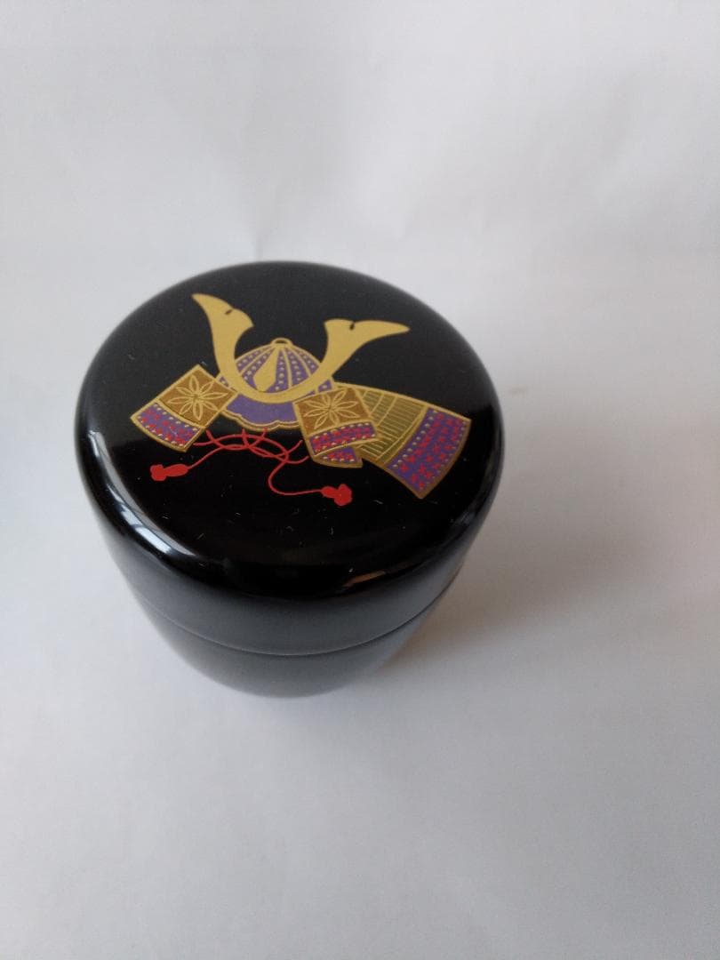 西村弘峰 作 かぶと蒔絵 中棗 共箱 栞 漆器 漆芸 抹茶 茶道具 新品 未使用