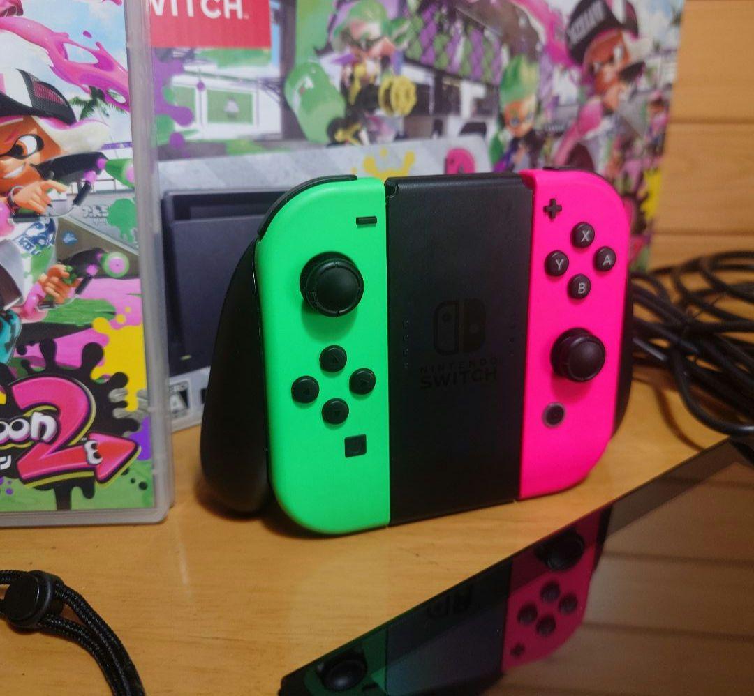 任天堂Nintendo Switch（本体）＆スプラトゥーン2セット　中古品