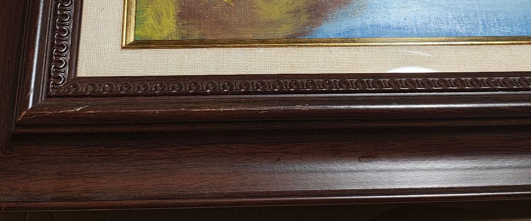 【F30号】 額縁 (保護板アクリル) ＆油彩画セット