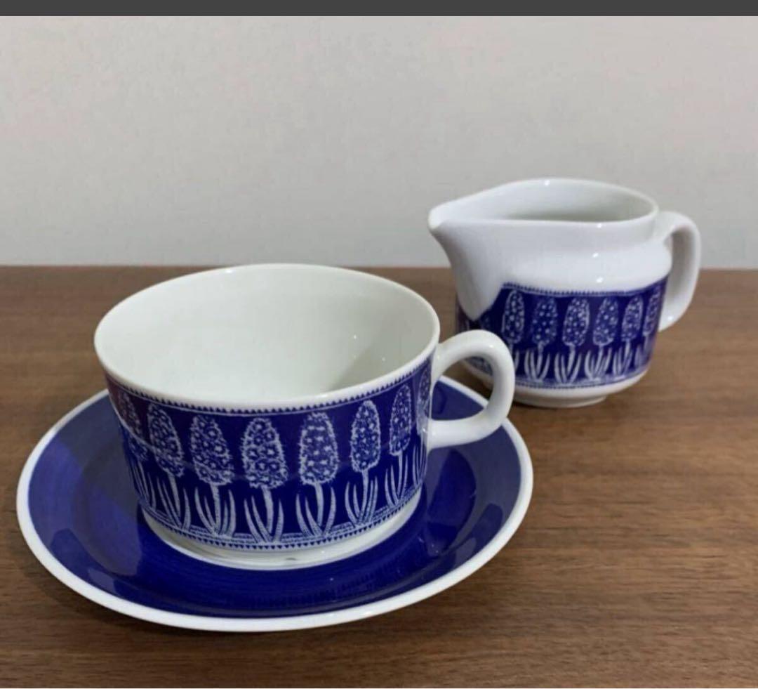 Gefle/Sweden　希少なヒアシンス柄　クリーマー