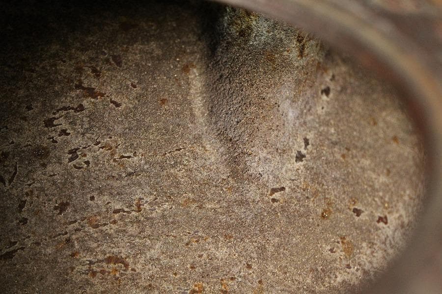 古鉄 纏枝蓮花紋 蒔絵蓋 鉄瓶 注器(K-LC688)