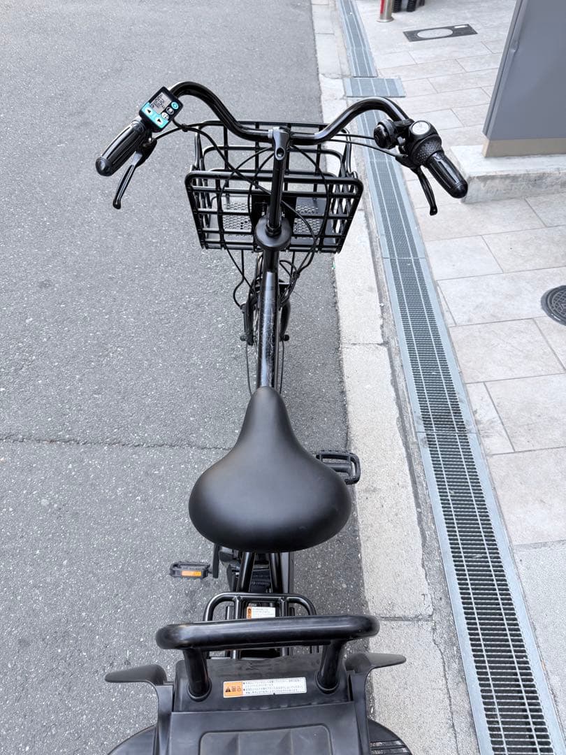 子供乗せ　ヤマハ　電動アシスト自転車 ブラック チャイルドシート付き