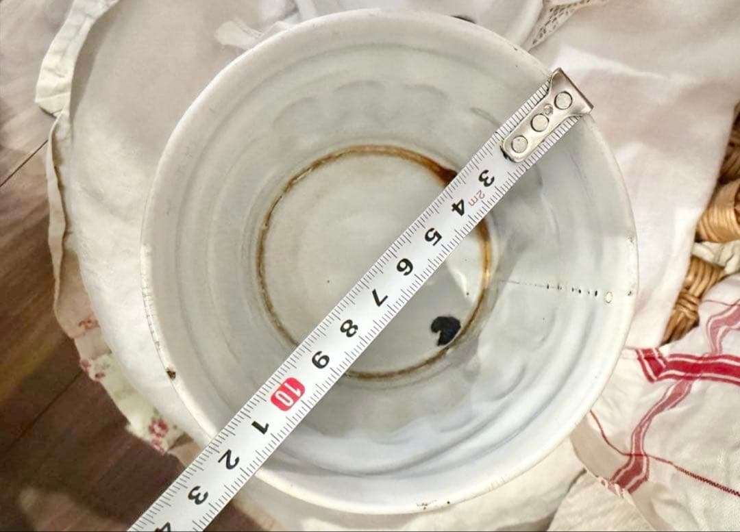 【希少 シーム】1900sフランスアンティーク ホーロー タピオカ キャニスター