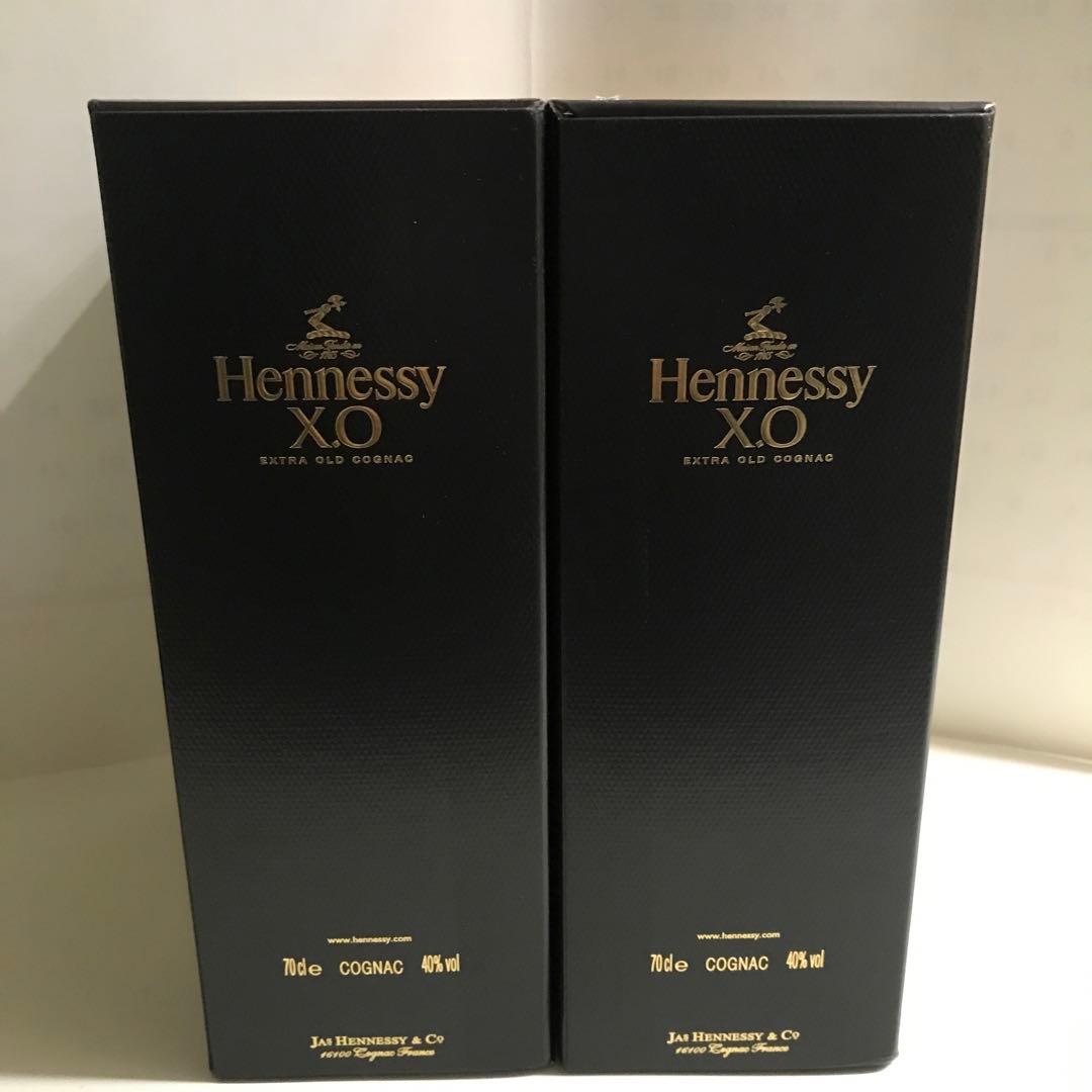 未開栓　モエヘネシーディアジオ社取扱　Hennessy xo 2本セット　古酒