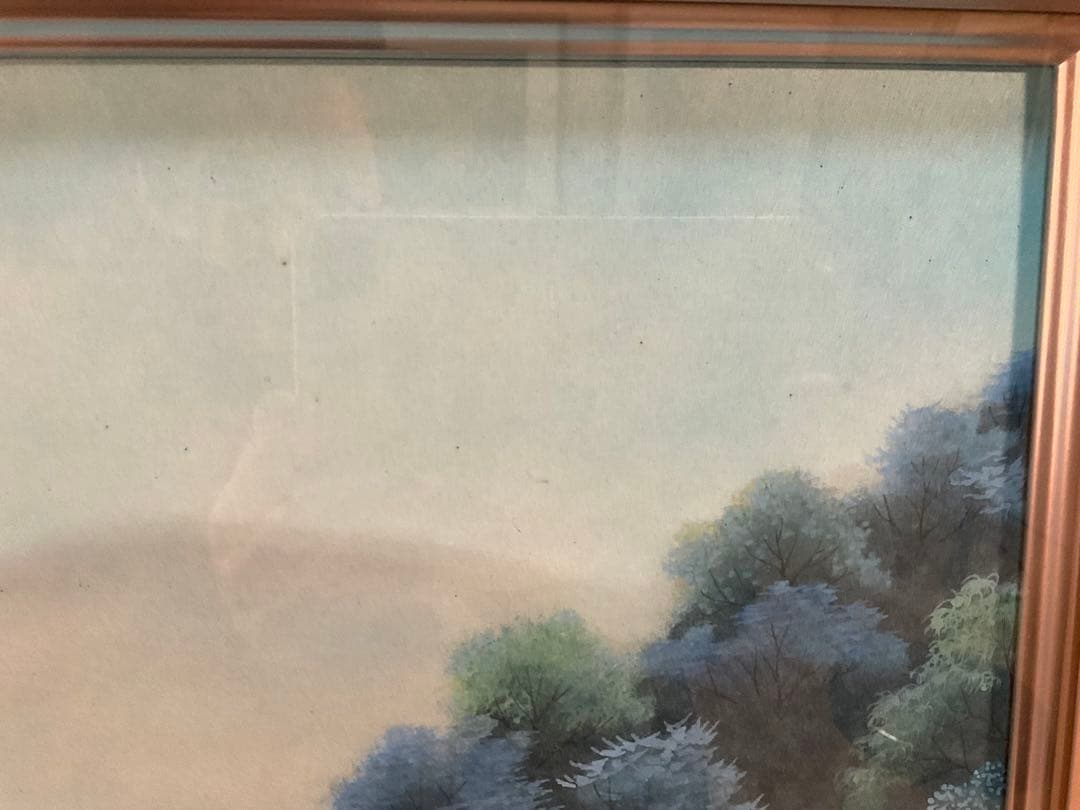 中村宗弘　「湖」　日本画Ｐ１２号　直筆サイン・落款・共シール有り