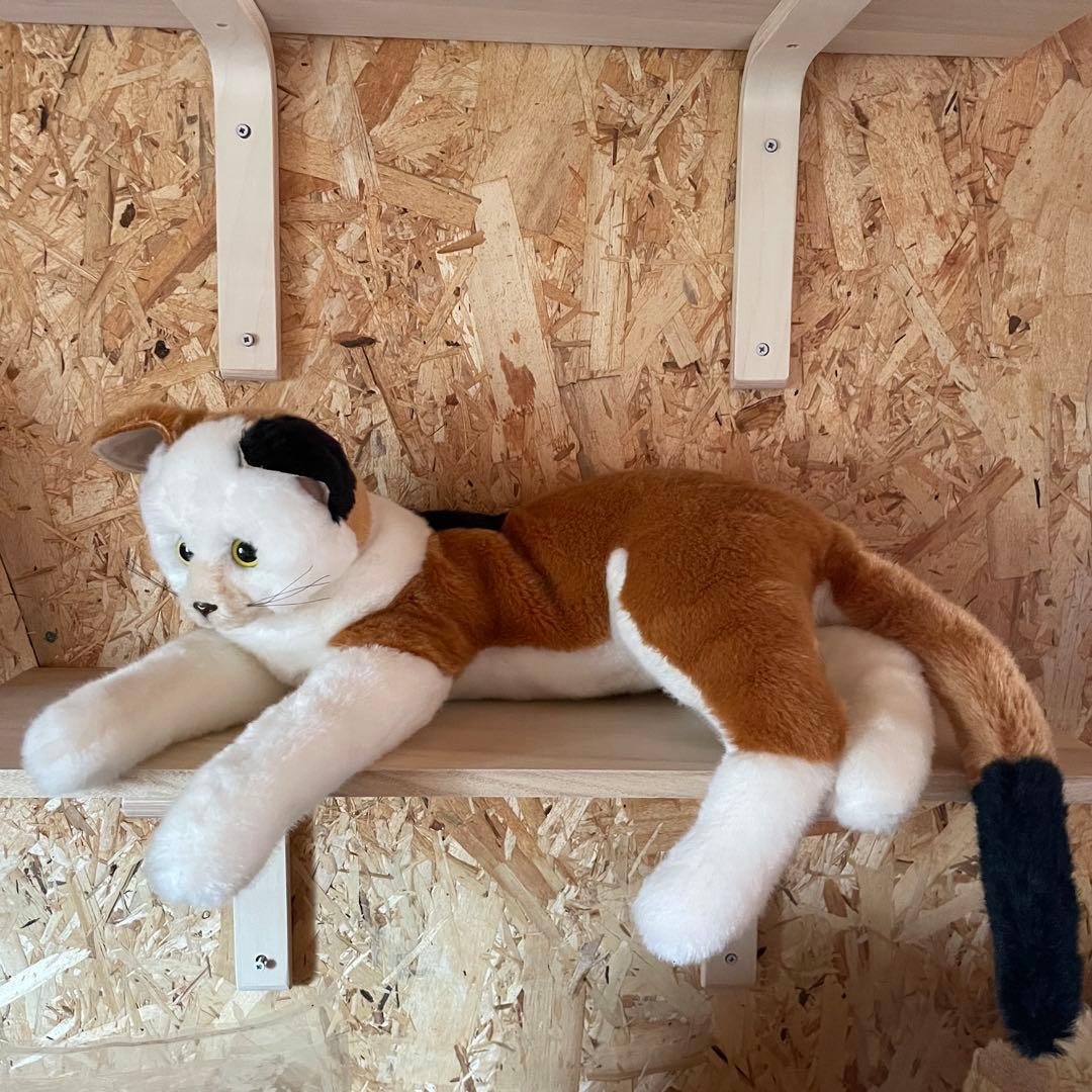 激レア　童心 DOUSIN リアル三毛猫 特大 ぬいぐるみ　レトロ