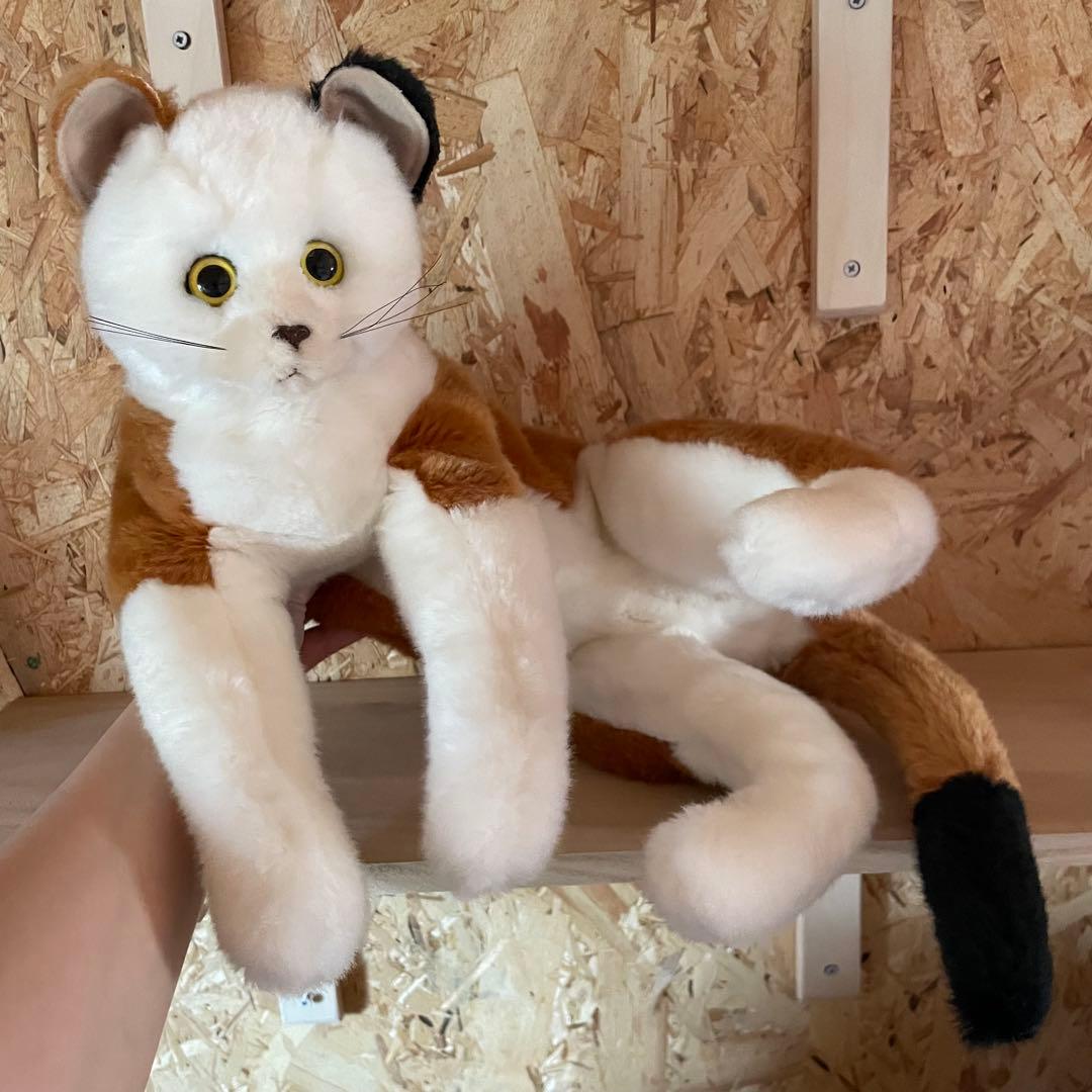 激レア　童心 DOUSIN リアル三毛猫 特大 ぬいぐるみ　レトロ