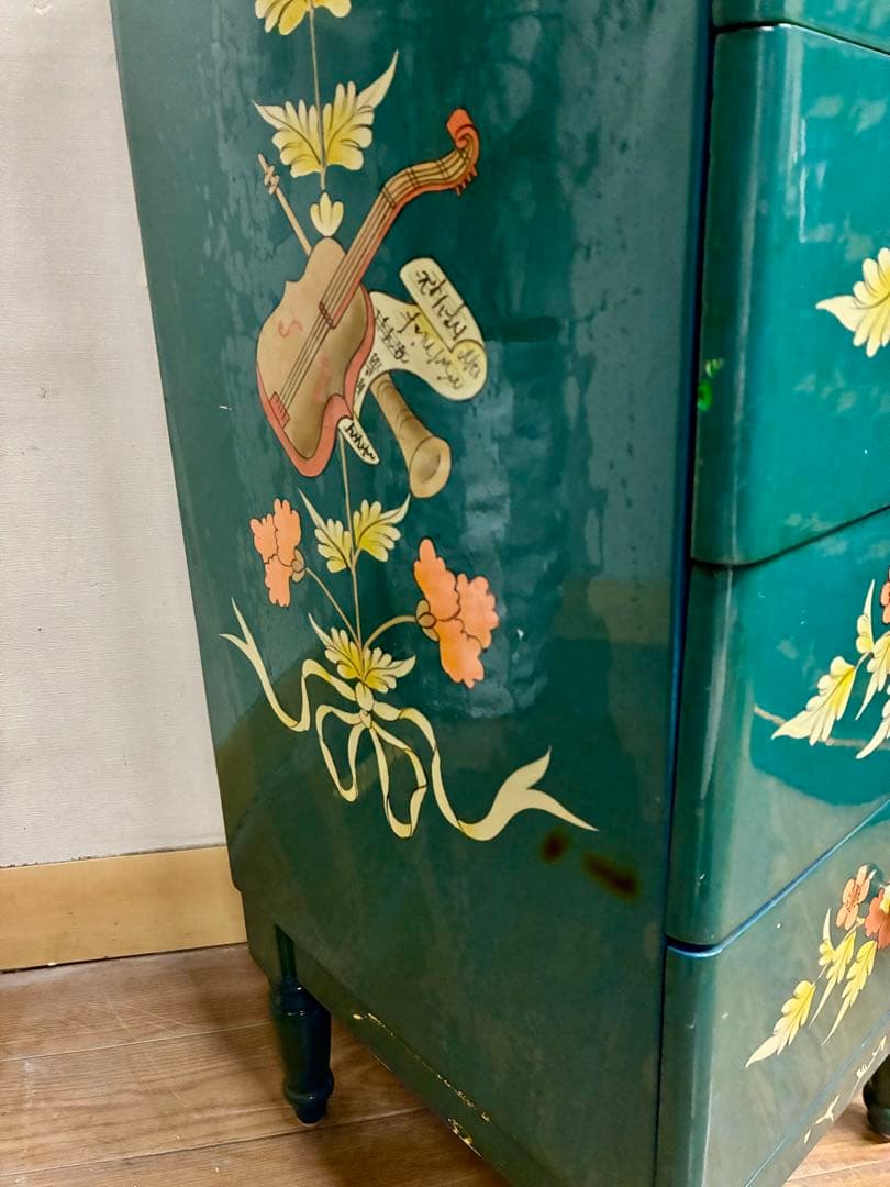 管455☆シノワズリ様式☆バイオリン☆6段チェスト